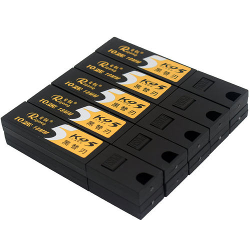 日钢k95黑刃美工刀片18MM全黑刀片工业级SK5裁纸介刀片100片包邮