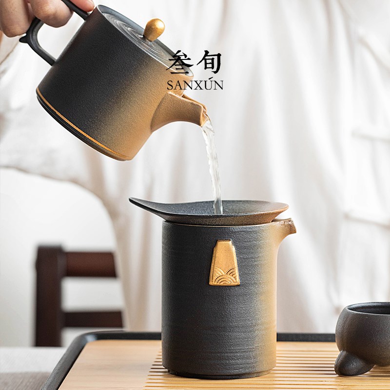 叁旬锦绣窑变公道杯高端陶瓷分茶器分茶杯功夫茶具防烫简约网红杯