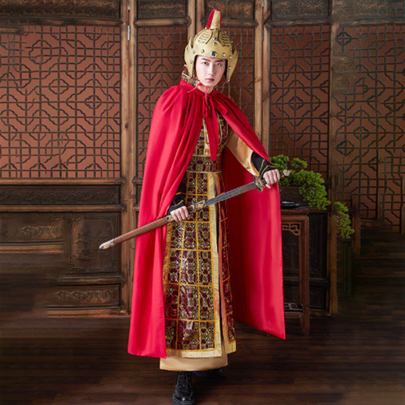 汉服将军汉朝古装统领侠客唐朝武将服装古代士兵盔甲演出戏曲铠甲