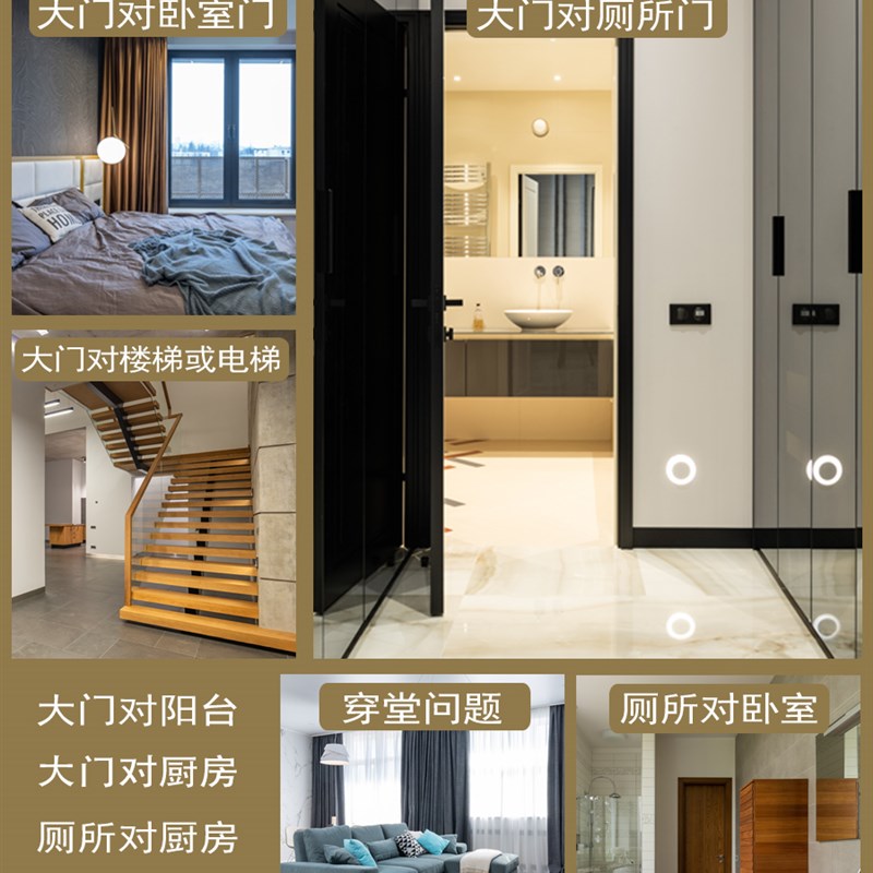 全桃木珠帘门帘玄关客厅卫生间隔断帘门对门卧室家用帘子免打孔