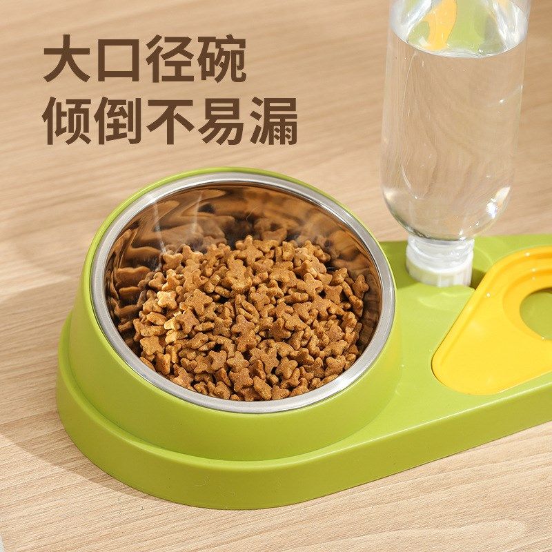猫碗双碗猫咪食碗自动饮水猫食盆喝水碗防打翻饭盆狗狗碗宠物用品,宠物/宠物食品及用品,猫狗碗/慢食碗,淘宝优惠券,粉丝福利购,淘宝优惠卷