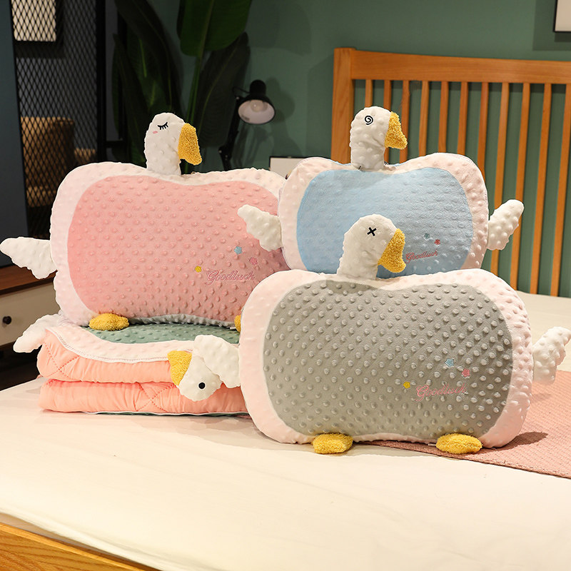 二合一大鹅抱枕被子两用可折叠办公室午睡毯子枕头毛毯汽车用靠枕,居家布艺,抱枕被,淘宝优惠券,粉丝福利购,淘宝优惠卷