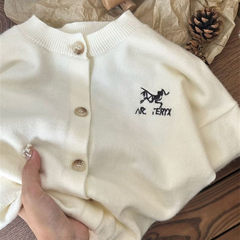 高品质儿童开衫秋冬男童女童休闲宽松棉针织衫宝宝圆领毛衣外套潮