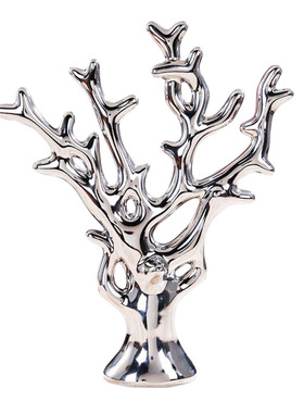 陶瓷工艺品创意摆件客厅电视柜装饰品结婚礼物金银发财树小摆设