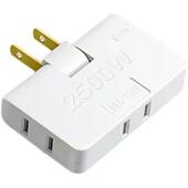 扁插头转换器国标180旋转超薄一转三usb多功能无线家用插座扩展器