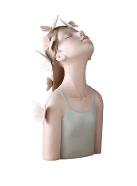 仰望女孩雕塑饰实用女生日礼物创意室内装饰家居北欧摆件拍摄道具