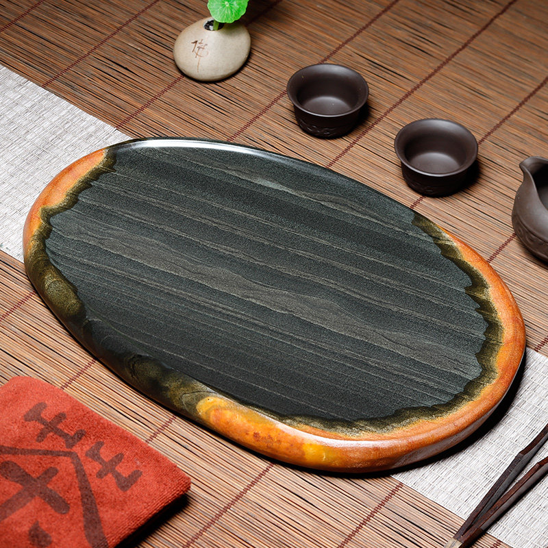 新款歙砚素工茶盘办公室家用原石砚台石头定制茶盘研磨砚台干泡茶,文具电教/文化用品/商务用品,砚台,淘宝优惠券,粉丝福利购,淘宝优惠卷