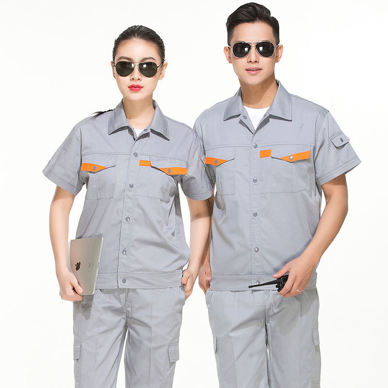 工程服夏装电工服短袖维修服酒店工作服工厂机修服工装制服男套装