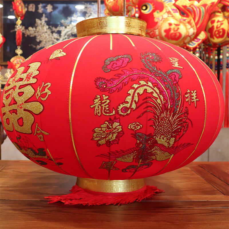 结婚龙凤灯笼大红喜字防水户外阳台灯室外婚庆布置喜庆装饰宫灯