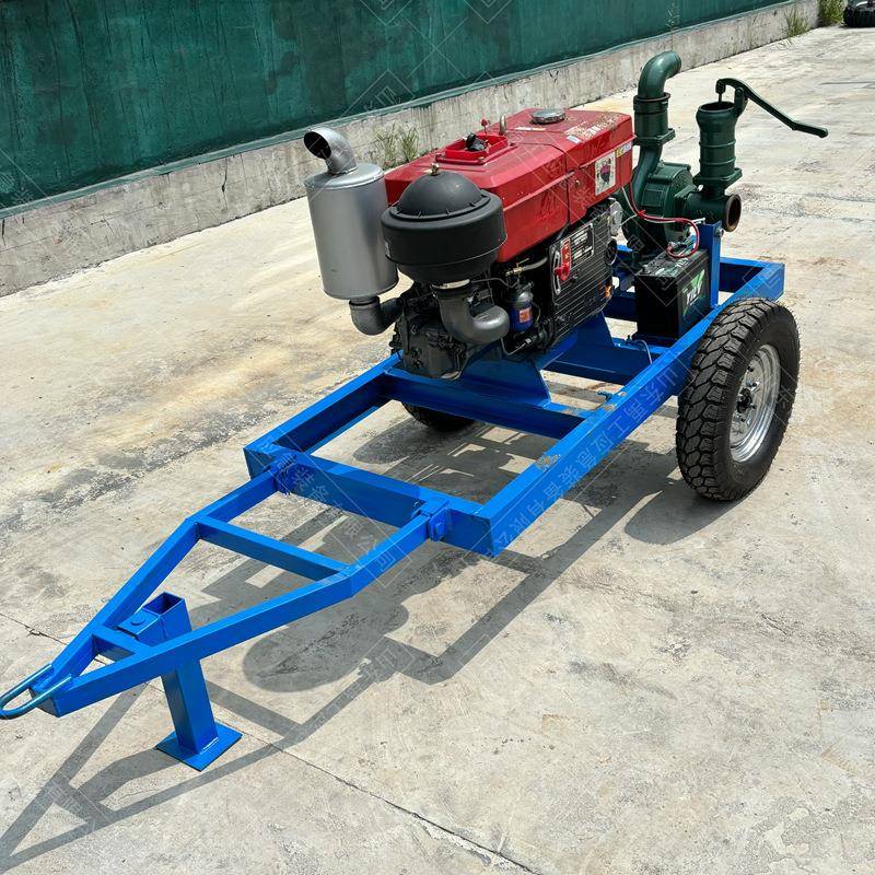 单杠柴油机高扬程水泵双叶轮离心泵四寸高压喷灌水泵