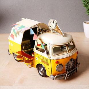 女服装店装饰拍照道具文艺摆件饰品创意欧式复古冰淇淋车摆设软装