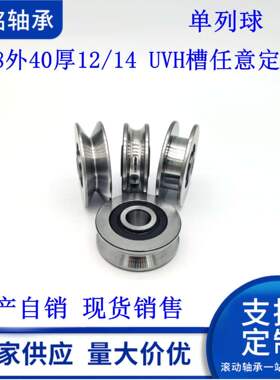 外圈带槽轴承 凹槽 v型槽 u型槽 h槽非标滑轮8*40*12*14单列球