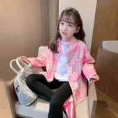 洋气早春休闲长袖 女童衬衣儿童衬衫 宝宝纯棉条纹上衣 新款 2024春装