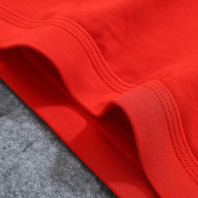 一条装男士大红色内裤男生平角裤纯棉结婚本命年属鼠四角短裤头潮