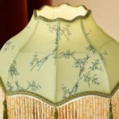 新中式 复古书房卧室床头暖光灯 简约客厅沙发边落地灯中古流苏法式