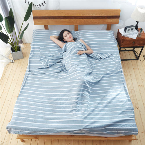 出差旅行住酒店睡袋隔脏纯棉水洗棉床单被套罩一体式便携神器双人