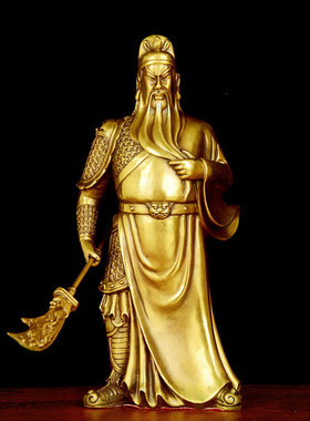 铜关公铜像摆件家居开业武财神关羽铜财神像工艺礼品摆饰礼品