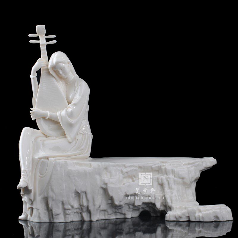 乡愁 德化白瓷古典仕女美女人物雕塑工艺品客厅家居礼品摆件