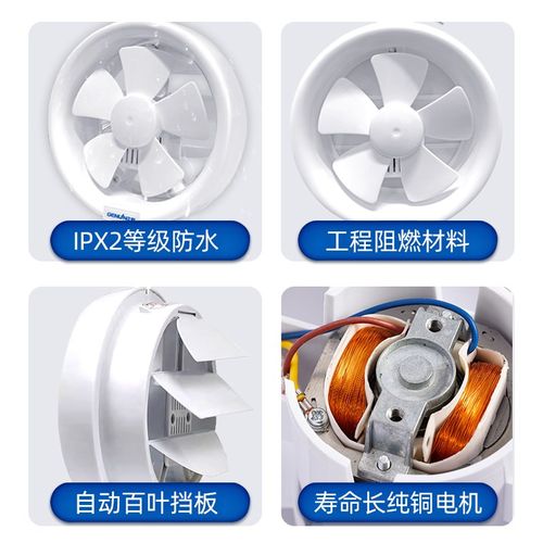 正野排气扇卫生间百叶8寸 APC20G-1强力静音圆形窗式浴室家用换气