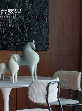 新中式玄关艺术摆件简约抽象马样板间客厅书档酒柜装饰新居乔迁礼