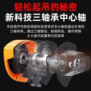VD型手拉葫芦双轴承吊机起重机1吨2t3T3米6m手动环链三角倒链