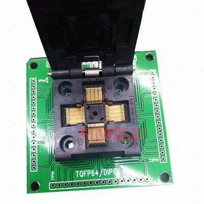 测试座IC51-0644-1972 QFP64 LQFP64 TQFP64 间距0.4MM 烧录座