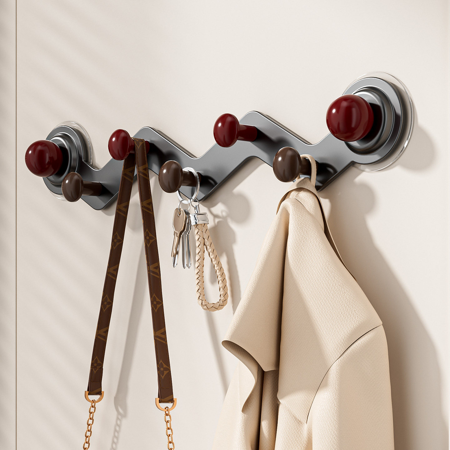 免打孔门后挂钩排钩挂衣钩入户门粘钩浴室卫生间挂毛巾置物收纳架,收纳整理,挂门置物架,淘宝优惠券,粉丝福利购,淘宝优惠卷