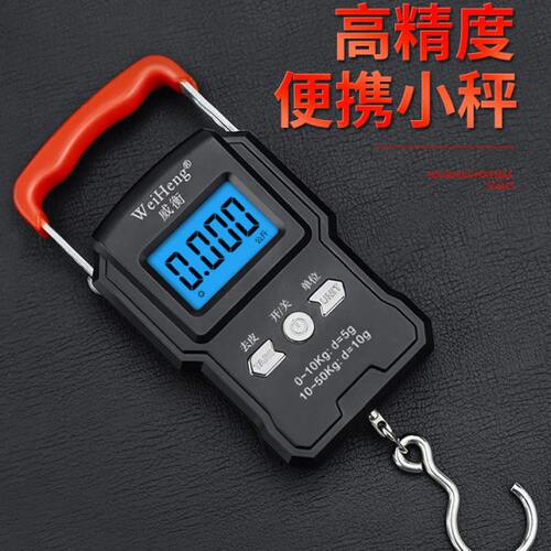 高精度手提电子秤家用弹簧小型精准便携式迷你称鱼器快递吊勾小称