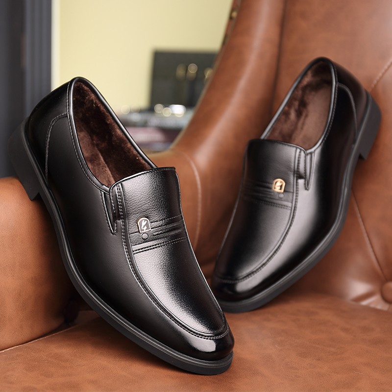 特小码男鞋34真皮商务35小号皮鞋36中老年爸爸棉鞋37男士休闲鞋子