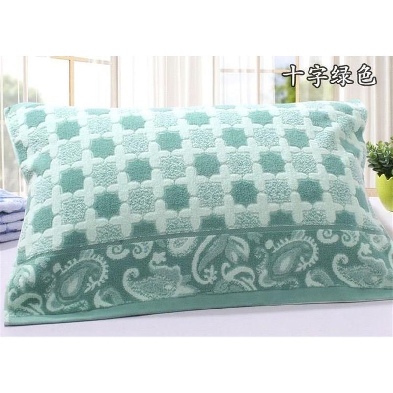 新枕巾忱巾家用一对装情侣装枕巾欧式纯棉成人通用棉高档帎巾全棉