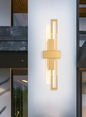 户庭外壁灯水别墅壁灯两室外大门口侧防柱子灯花园院围墙长94507