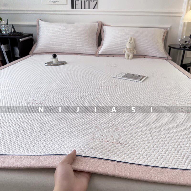 高端2025年新款凉感丝凉席三件套夏季家用冰丝床笠学生宿舍,床上用品,冰丝席,淘宝优惠券,粉丝福利购,淘宝优惠卷