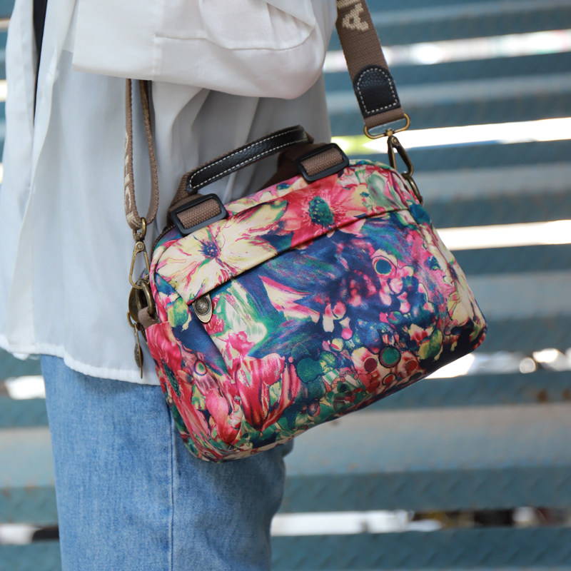 韩版潮撞色休闲斜挎包多夹层拉链通勤女包百搭布艺复古手提单肩包,箱包皮具/热销女包/男包,通用款女包,淘宝优惠券,粉丝福利购,淘宝优惠卷