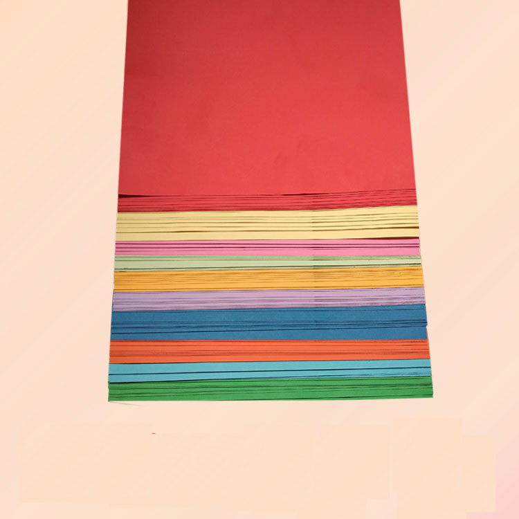 A4复印纸彩色打印纸160克a4彩色卡纸手工纸剪纸材料10色彩纸包邮