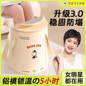 可折叠泡脚桶家用便携式 泡脚袋加厚高深足浴盆过小腿保温养生桶HY