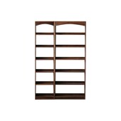 物应拱桥书柜黑胡桃木实木客厅满墙组合书架落地置物架自由组合架