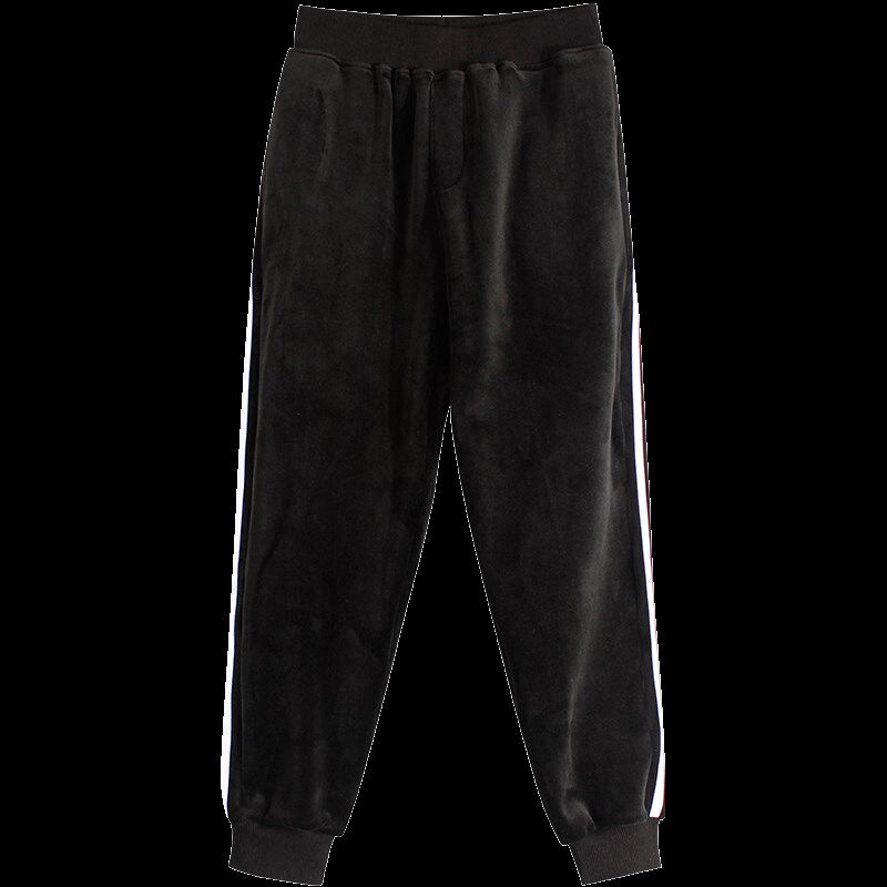 胖童加绒裤子一体绒男大童加厚长裤冬季男孩加肥加大双面绒保暖裤