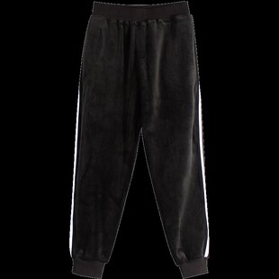 胖童加绒裤子一体绒男大童加厚长裤冬季男孩加肥加大双面绒保暖裤