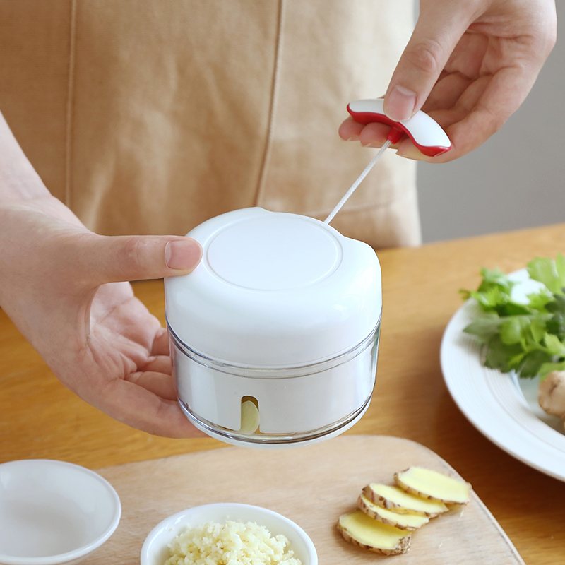 拉蒜神器b迷你打泥蒜泥手动搅碎机压蒜蒜蓉手拉式小捣碎器臼子粉