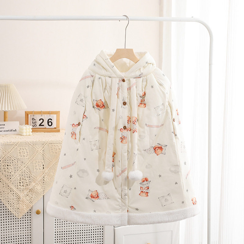 婴儿披风斗篷秋冬外出加厚男童女童宝宝出门挡风坎肩儿童冬季外套