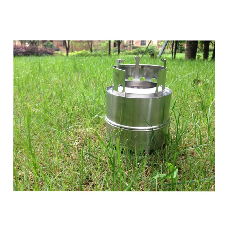 酒精炉不锈钢户外野餐露营取暖折叠烧烤柴L木炭煤固体炊具柴火爐