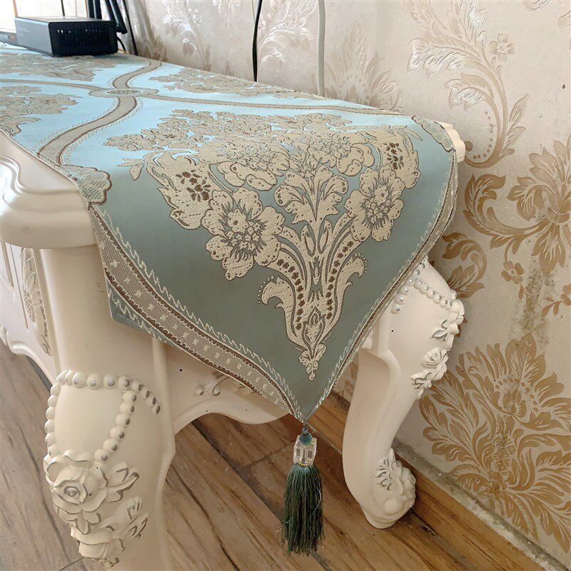 桌旗欧式美式北欧奢华现代田园风桌布时尚简约餐桌电视柜茶几茶席