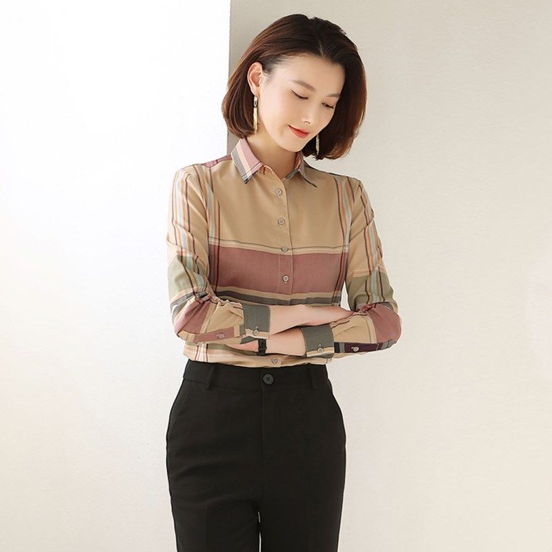 大码胖mm巨显瘦格子衬衫英伦风棉质高端经典宽松遮肉百搭长袖衬衣,女装/女士精品,大码内搭,淘宝优惠券,粉丝福利购,淘宝优惠卷