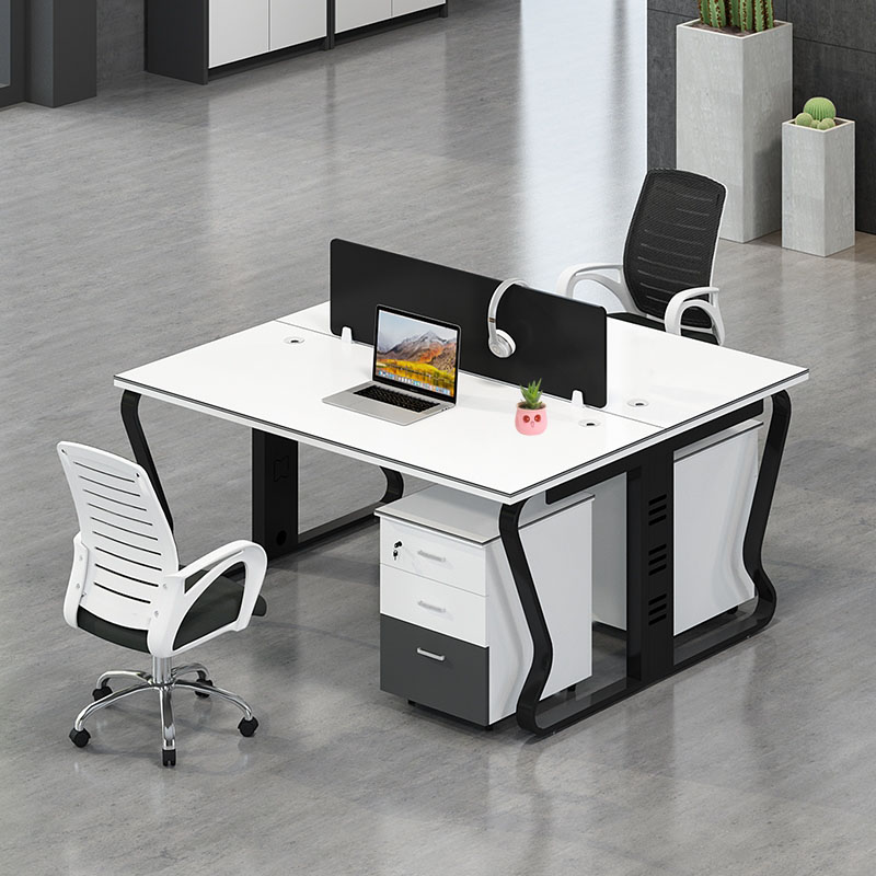 天津办公桌246人 简约现代办公家具 G屏风工作位 员工电脑桌椅组