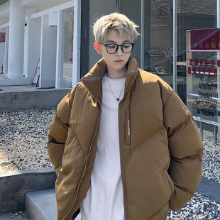 棉服男款冬季潮j流宽松立领棉衣加厚棉袄子美式复古面包服外套衣