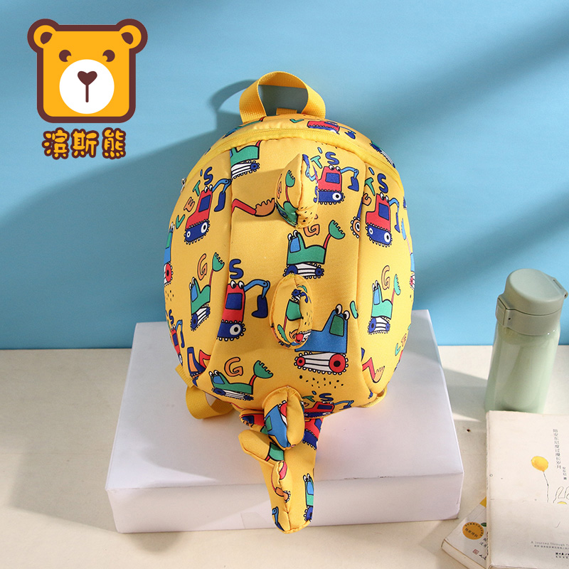 儿童书包挖机e小背包卡通恐龙个性书包幼儿园帆036岁帆布逛街包
