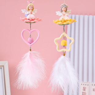 羽毛风铃挂饰门帘吊饰儿童女孩公主房间装饰品床头卧室门挂件空中