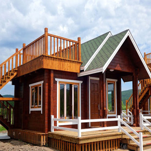 乡村农庄木屋别墅 旅游景点木屋民宿售货亭 移动木房子定制