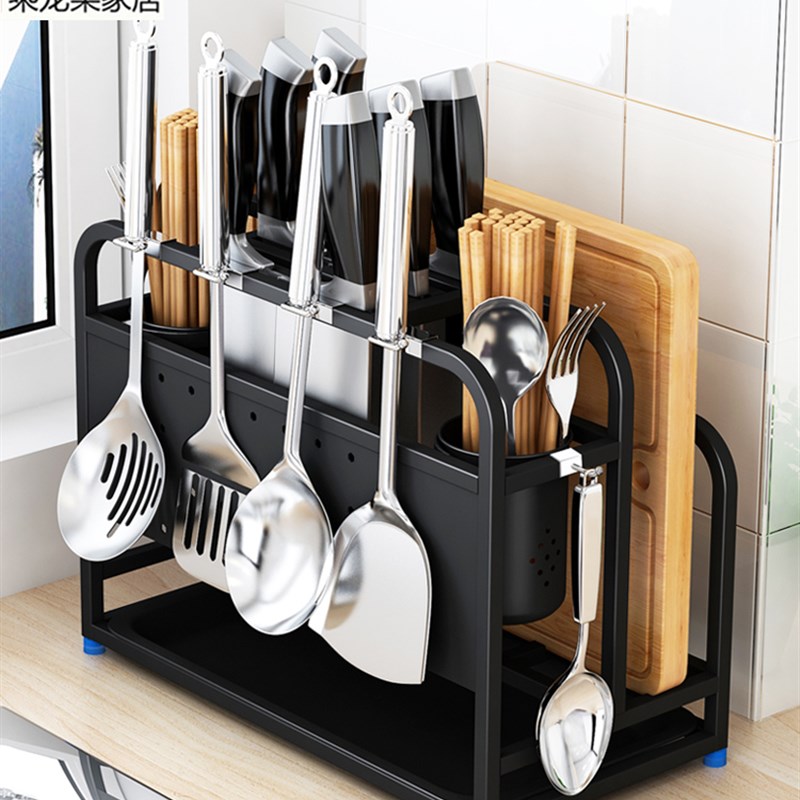多功能不锈钢刀架k砧板架筷子筒厨房置物架菜刀菜板刀具用品收纳