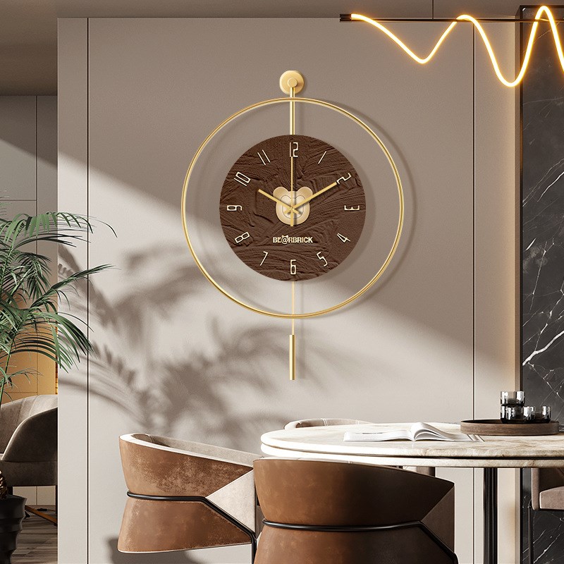 2023新款客厅轻奢钟表装饰简约现代餐厅轻奢时钟挂墙创意时尚挂钟